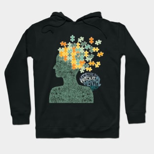 Mental Health Matters Let's Talk About Mental Health Colourful Puzzles Hoodie